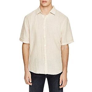 Linen Stripe Regular Fit Button-Down Shirt